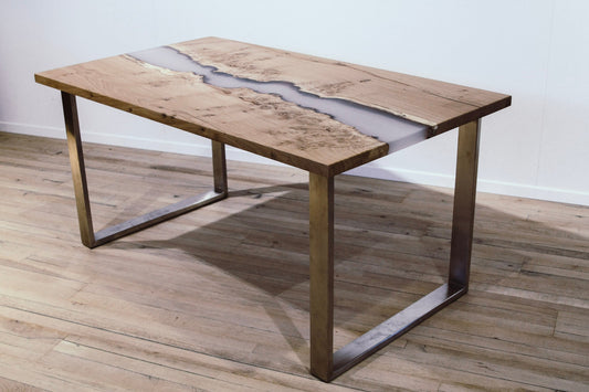 GussHolz - Ihr individueller Esstisch / Couchtisch / Beistelltisch / Tisch aus MünchenEsstisch #Epoxidharztisch# #Rivertable# #Tisch# #München#