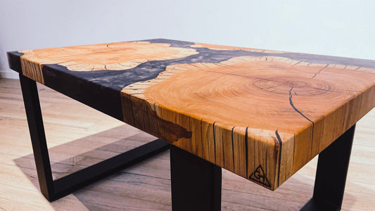 GussHolz - Ihr individueller Esstisch / Couchtisch / Beistelltisch / Tisch aus MünchenCouchtisch #Epoxidharztisch# #Rivertable# #Tisch# #München#