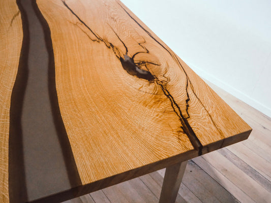 GussHolz - Ihr individueller Esstisch / Couchtisch / Beistelltisch / Tisch aus MünchenEsstisch #Epoxidharztisch# #Rivertable# #Tisch# #München#