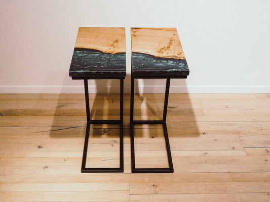 GussHolz - Ihr individueller Esstisch / Couchtisch / Beistelltisch / Tisch aus MünchenBeistelltisch #Epoxidharztisch# #Rivertable# #Tisch# #München#